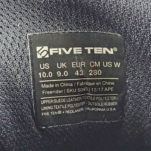Adidas Five Ten Freerider Men\'s Sz 10 Black Gray Suede Mountain Bike Skate Shoes main image 6